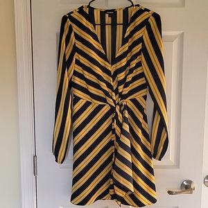 Blue/Yellow Striped Dress